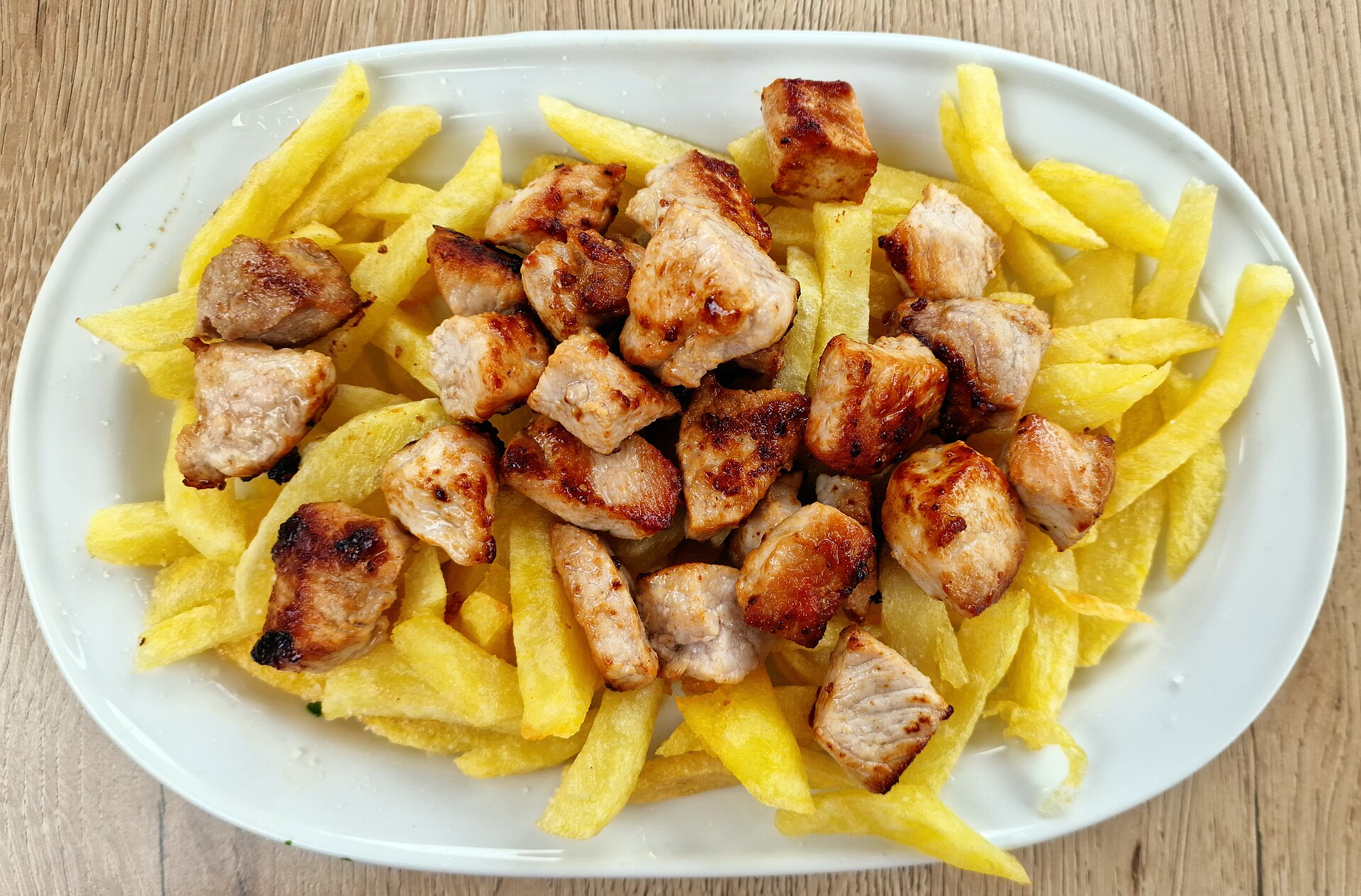 Raxo con patatas